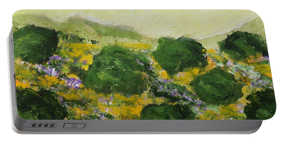 Landscape Portable Battery Charger featuring the painting Dover by Allan P Friedlander