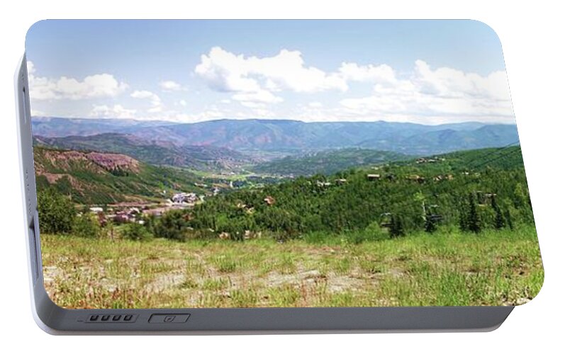 Snowmass Portable Battery Charger featuring the photograph Down The Valley At Snowmass #2 by Jerry Battle