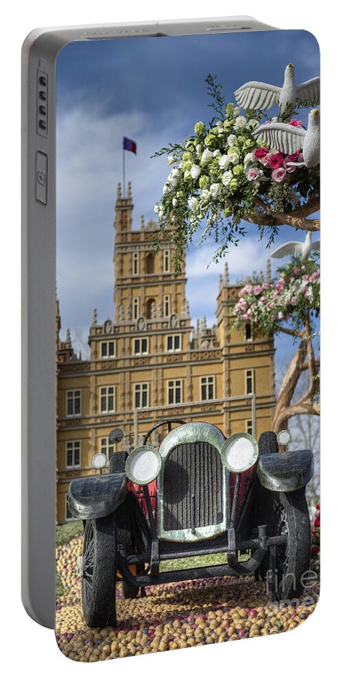 Downton Abbey the Final Adventure Rose Parade Portable Battery Charger featuring the photograph Downton Abbey Float by David Zanzinger