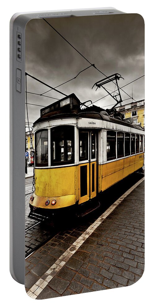 Lisbon Portable Battery Charger featuring the photograph Downtown by Jorge Maia