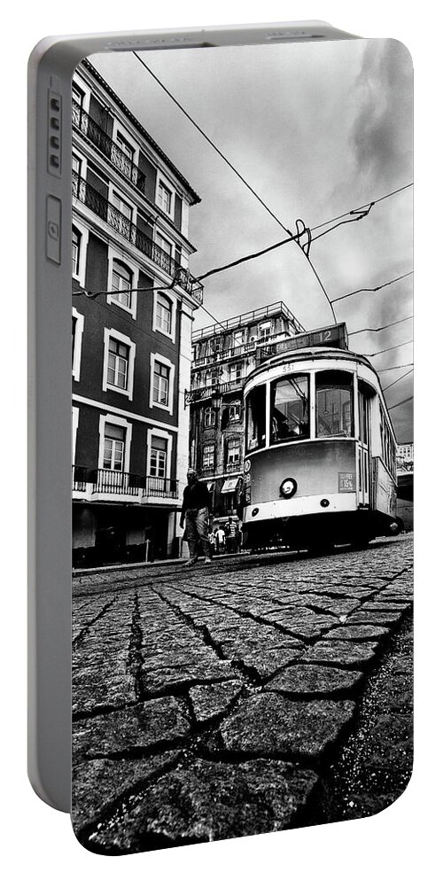 Lisbon Portable Battery Charger featuring the photograph Downtown Lisbon by Jorge Maia