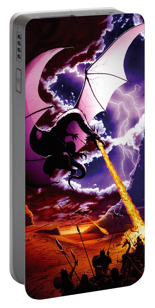Dragon Portable Battery Charger featuring the photograph Dragon Attack by MGL Meiklejohn Graphics Licensing