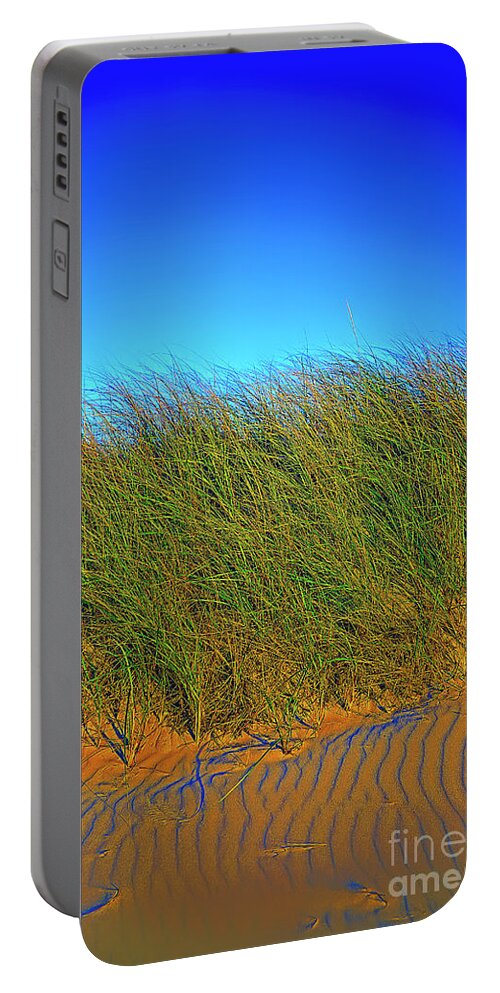 Oceanfront Portable Battery Charger featuring the photograph Drake's Island Beach by Tom Jelen