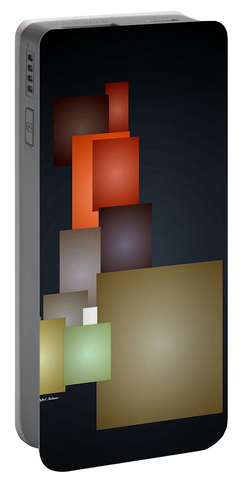 Rafael Salazar Portable Battery Charger featuring the digital art Dramatic Abstract by Rafael Salazar