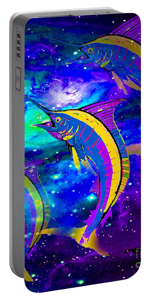 Fish Portable Battery Charger featuring the digital art Dream Catch Fish by Saundra Myles