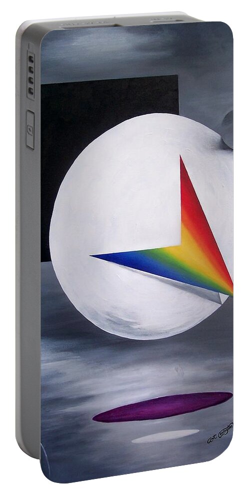  Portable Battery Charger featuring the painting Dream In Color by Arthur Covington