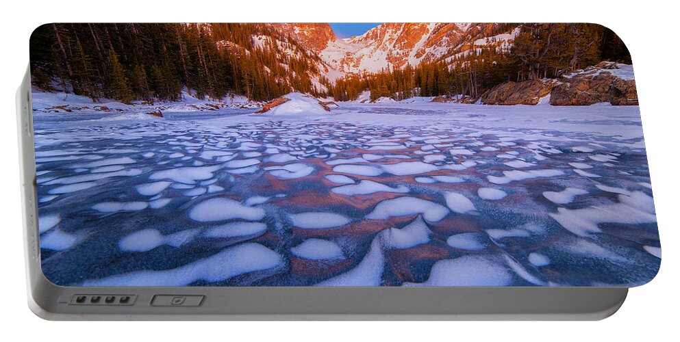 Dream Lake Portable Battery Charger featuring the photograph Dream Lake Dimples by Darren White