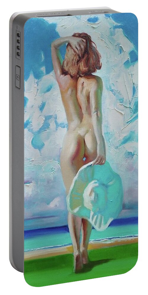 Ignatenko Portable Battery Charger featuring the painting Dream by Sergey Ignatenko