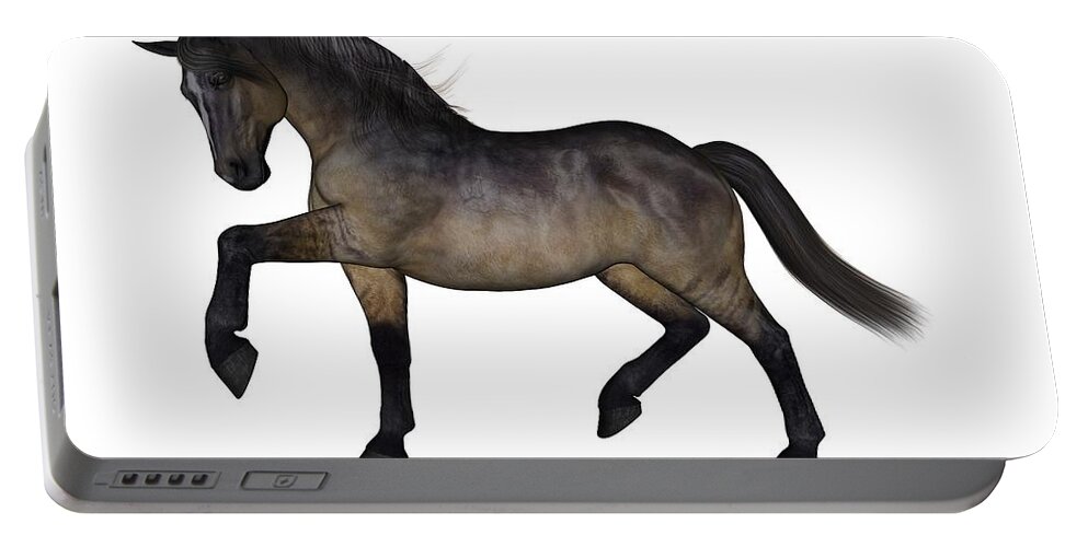 Horse Portable Battery Charger featuring the digital art Dreamer by Betsy Knapp