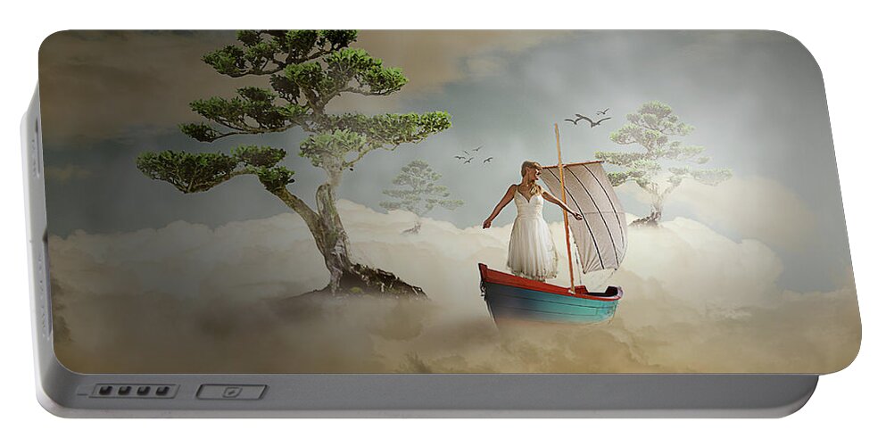 Boat Portable Battery Charger featuring the digital art Dreaming High by Nathan Wright