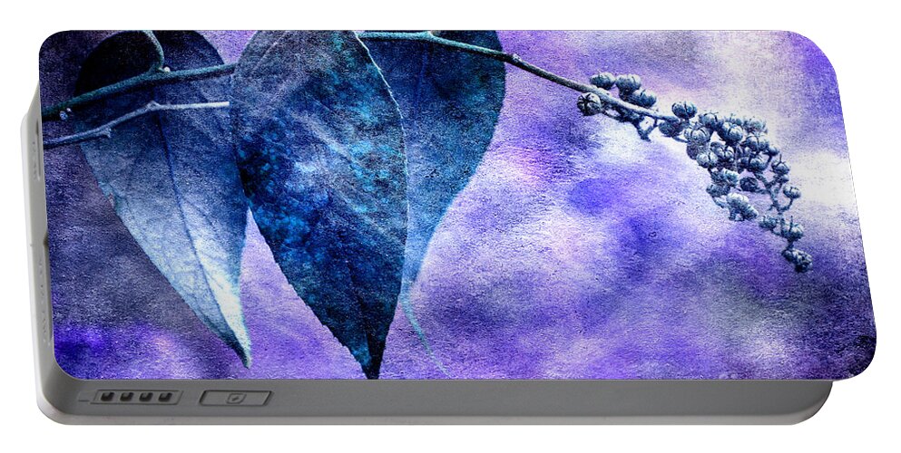 Leaves Portable Battery Charger featuring the photograph Dreaming In Blue by Michael Eingle