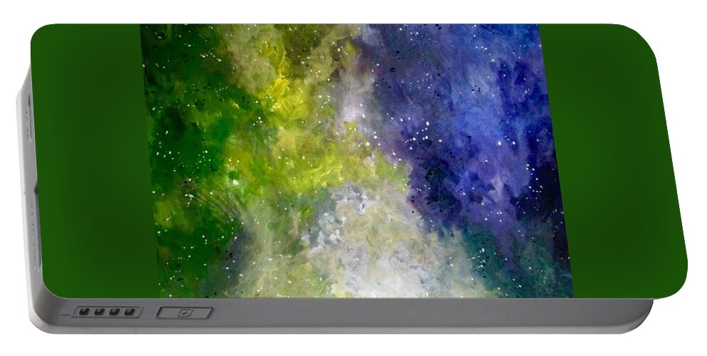 Space Portable Battery Charger featuring the painting Dreams by Joel Tesch