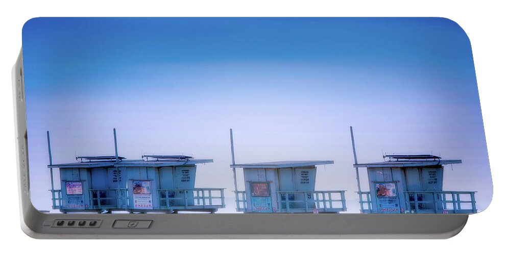 Santa Monica Portable Battery Charger featuring the photograph Dreamy Santa Monica Beach by Doug Sturgess