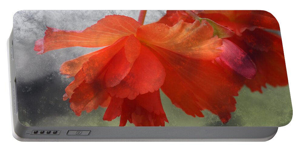 Flower Portable Battery Charger featuring the photograph Dreamy Tangerine by Julie Lueders 