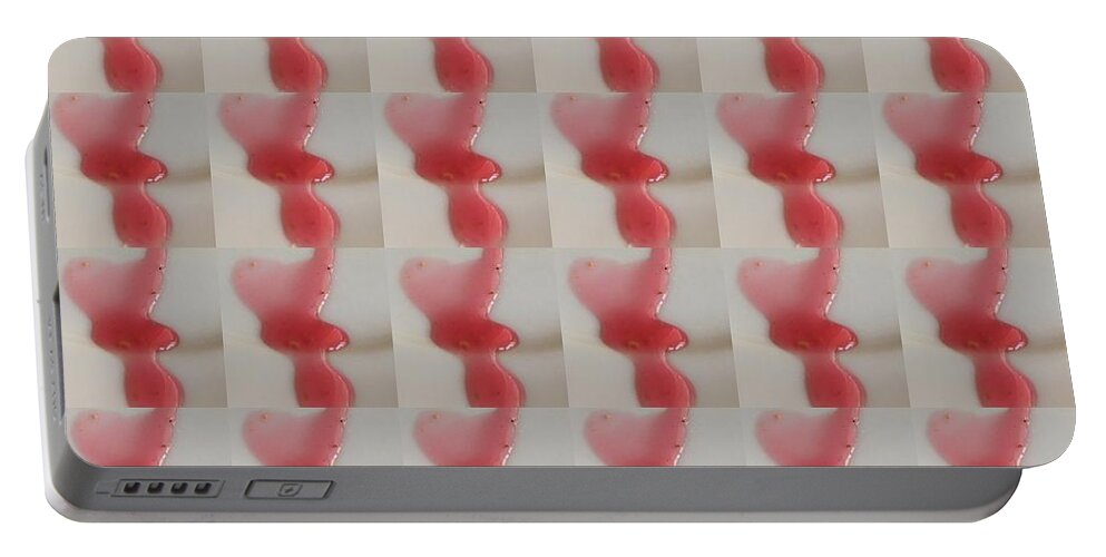 Dripping Portable Battery Charger featuring the photograph Dripping Hearts by Nora Boghossian