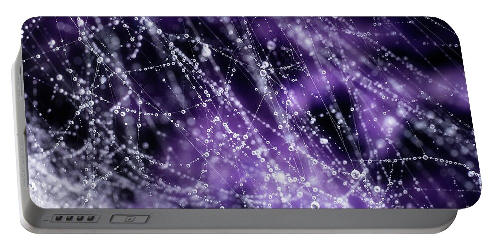 Drops Portable Battery Charger featuring the photograph Droplets by Mike Eingle