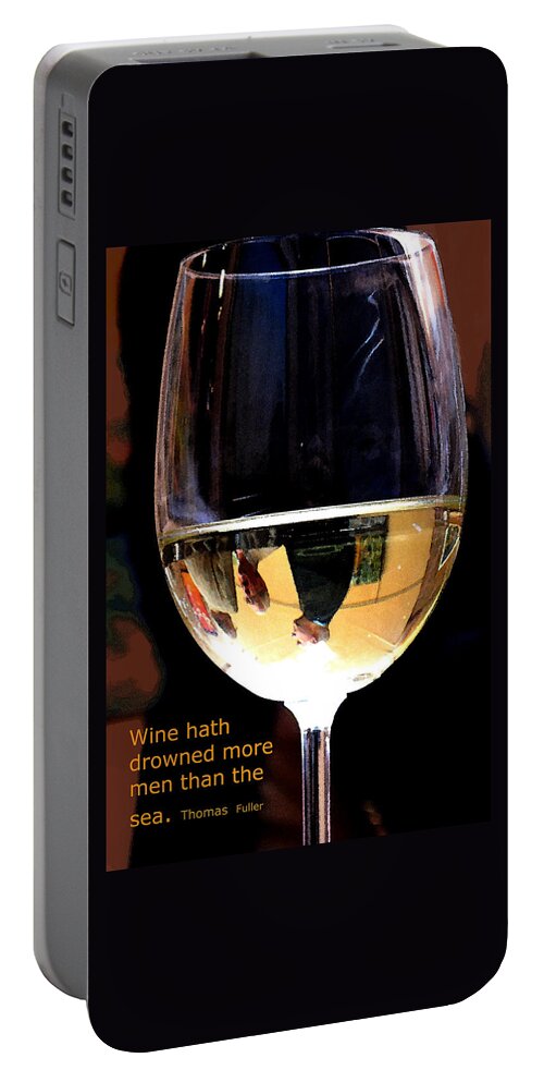 Wine Portable Battery Charger featuring the photograph Drowning by Ian MacDonald