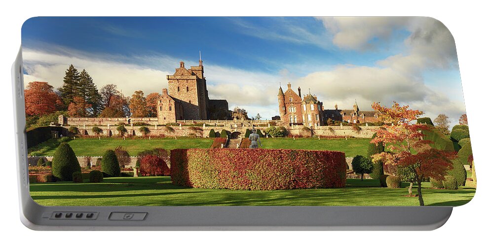 Drummond Castle Portable Battery Charger featuring the photograph Drummond Castle by Grant Glendinning