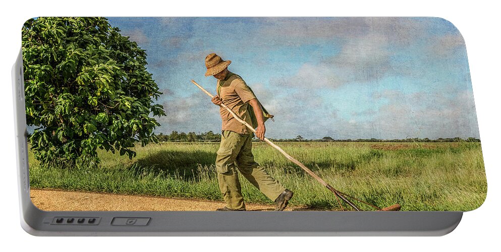 Architectural Photographer Portable Battery Charger featuring the photograph Drying Rice by Lou Novick