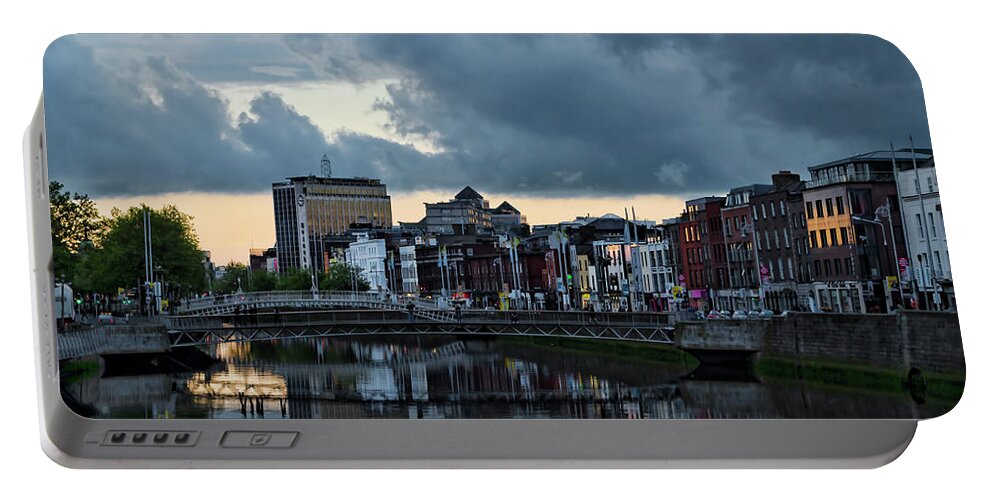 Dublin Sky At Sunset Portable Battery Charger featuring the photograph Dublin Sky at Sunset by Sharon Popek