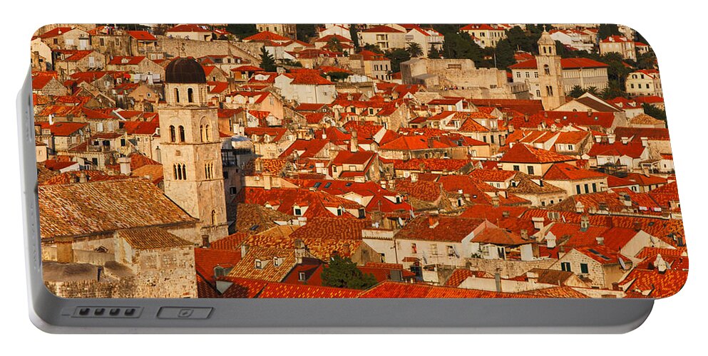 Dubrovnik Portable Battery Charger featuring the photograph Dubrovnik Rooftops #4 by Stuart Litoff
