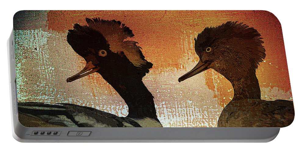 Ducks Portable Battery Charger featuring the photograph Duckology by Char Szabo-Perricelli