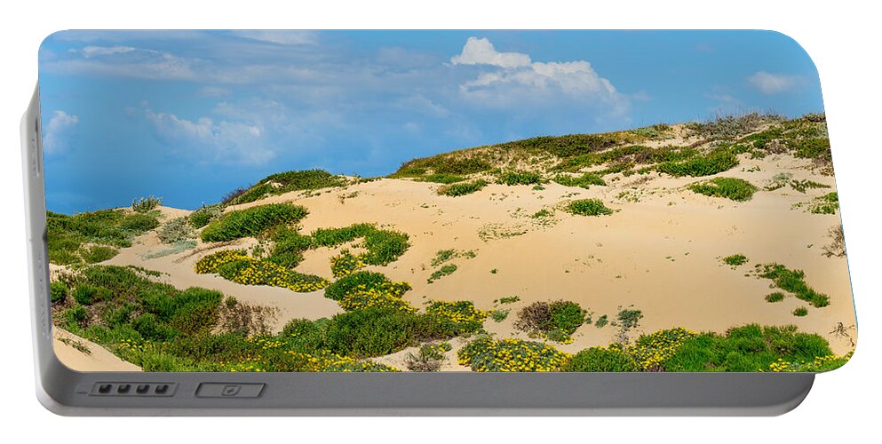 Sand Dune Portable Battery Charger featuring the photograph Dune Flowers by Derek Dean