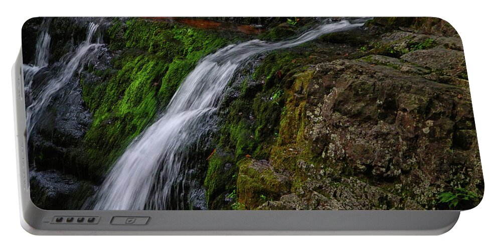 Dunnfield Creek Portable Battery Charger featuring the photograph Dunnfield Creek Falls 2 by Raymond Salani III