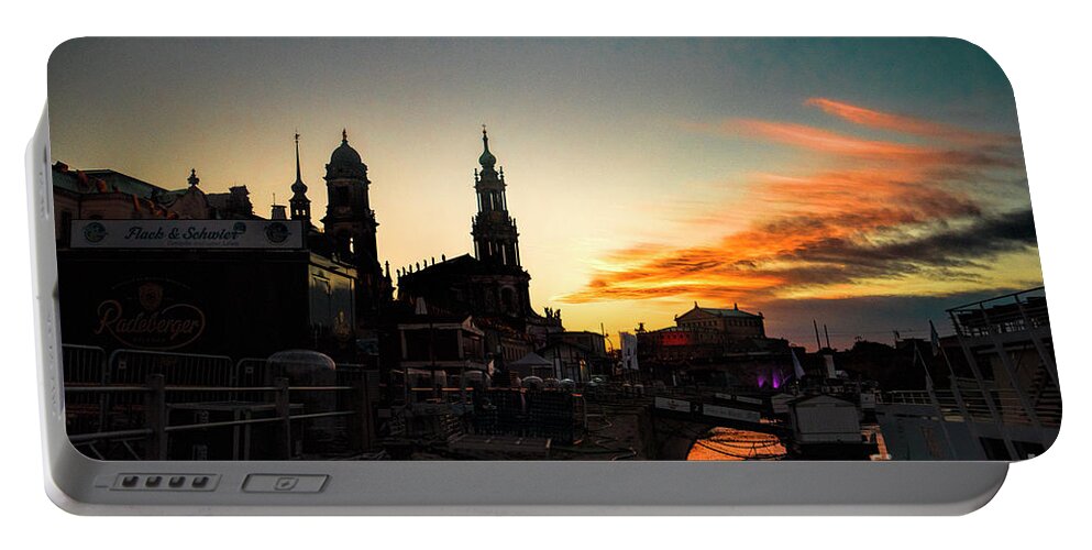 Landscape Portable Battery Charger featuring the photograph Dusk by Pravine Chester