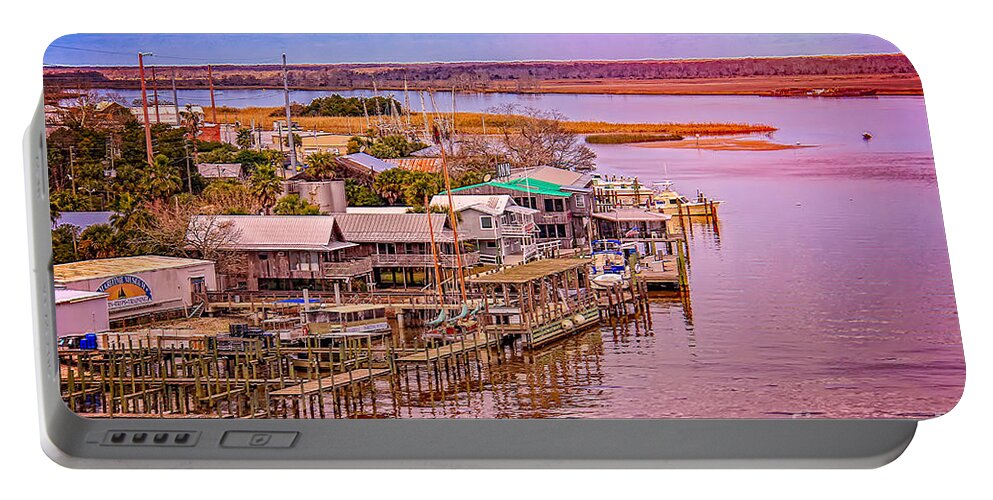 Landscapes Portable Battery Charger featuring the photograph Dust At A Marina by DB Hayes