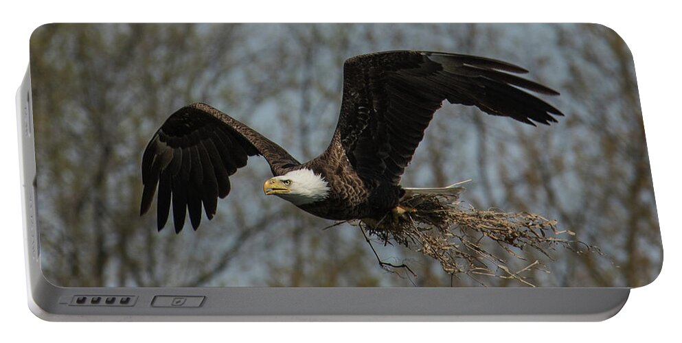 America Portable Battery Charger featuring the photograph Eagle Nest Material by Michael Hall