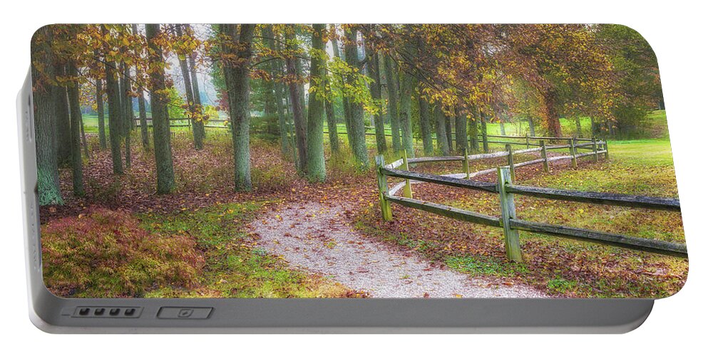 Autumn Portable Battery Charger featuring the photograph Early Autumn Stroll by Tom Mc Nemar