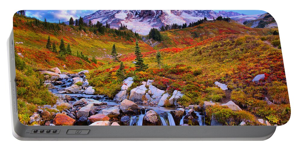 Edith Creek Portable Battery Charger featuring the photograph Early Morning At Edith Creek by Adam Jewell