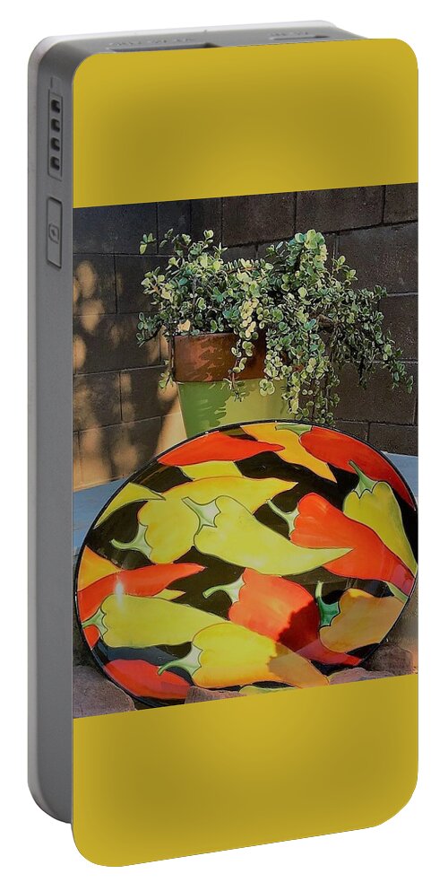Chili Peppers Portable Battery Charger featuring the photograph Early Morning Color Contrast by John Glass