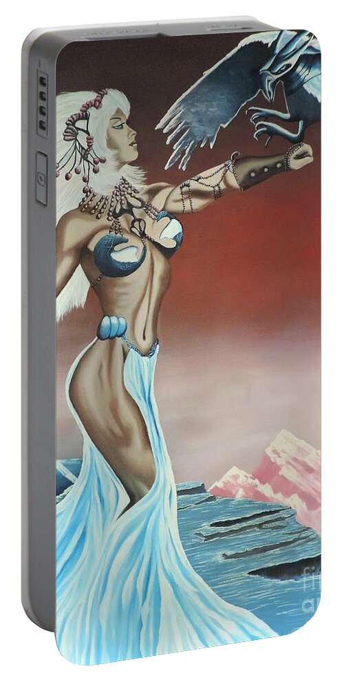 Fantasy Portable Battery Charger featuring the painting Earth Angel by Dianna Lewis