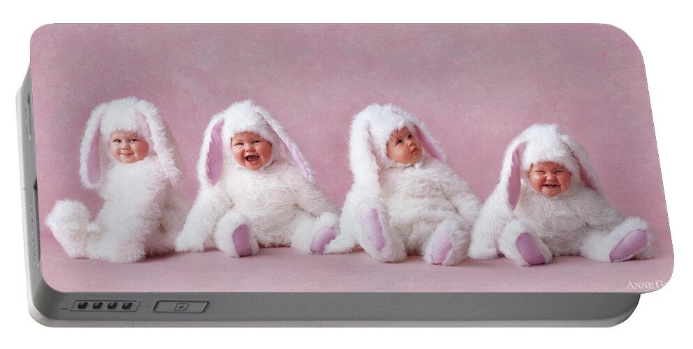 Bunny Portable Battery Charger featuring the photograph Easter Bunnies by Anne Geddes