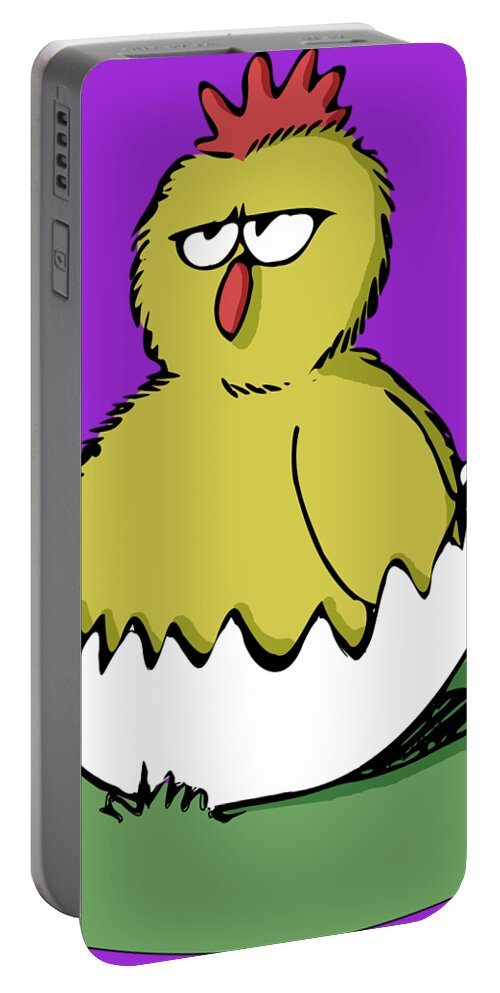 Easter Portable Battery Charger featuring the digital art Easter Chicken by Piotr Dulski