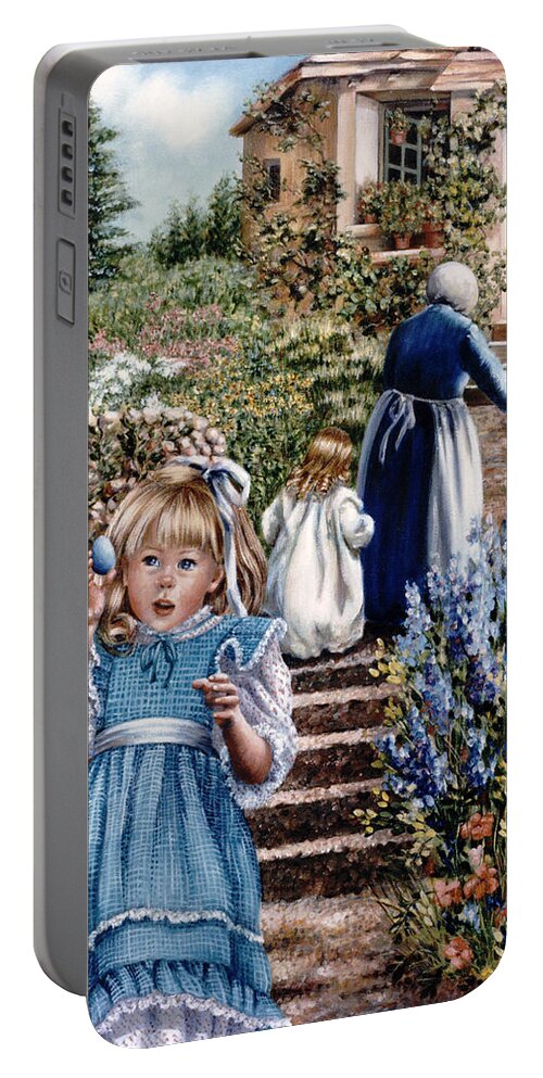 Children Portable Battery Charger featuring the painting Easter Egg by Marie Witte