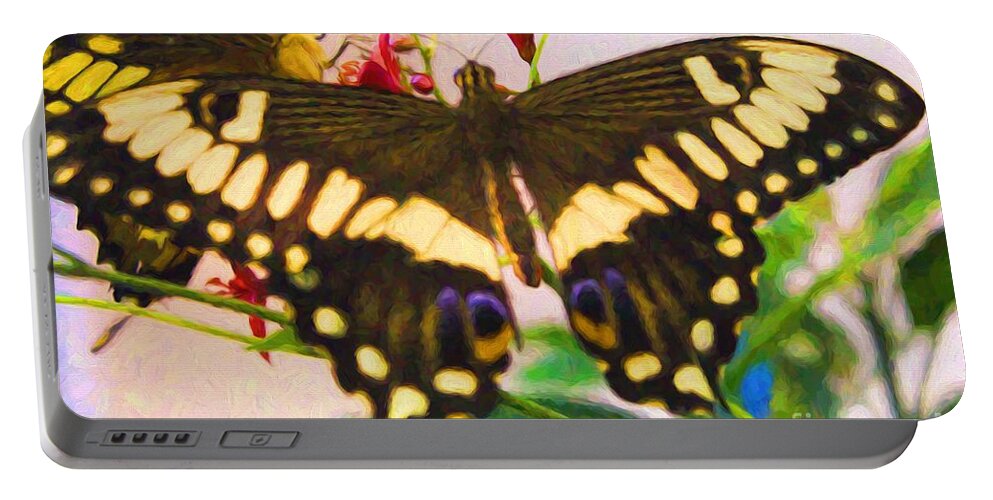Butterfly Portable Battery Charger featuring the photograph Eastern Black Swallowtail by Steven Parker