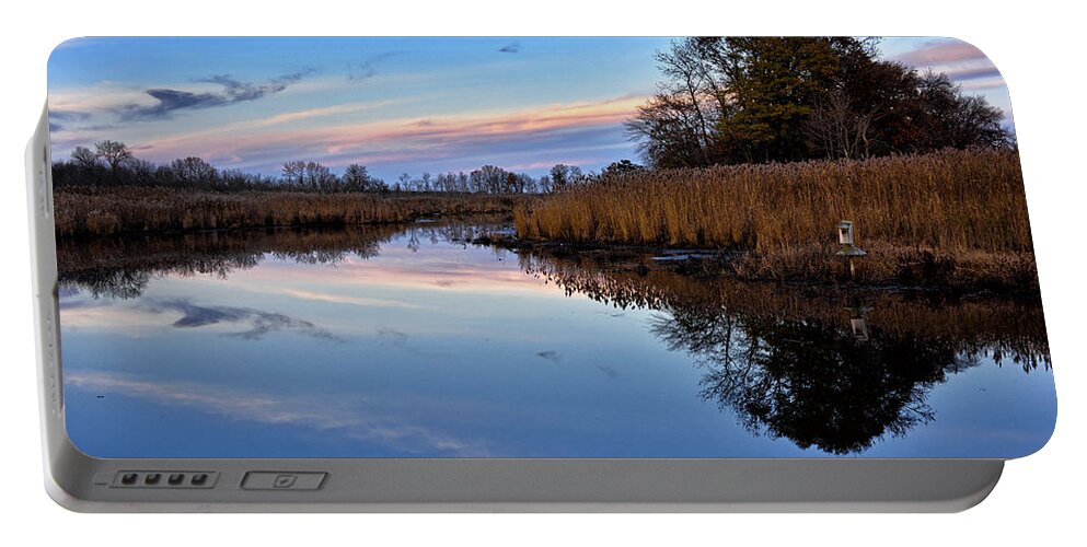 eastern Shore Sunset Portable Battery Charger featuring the photograph Eastern Shore Sunset - Blackwater National Wildlife Refuge by Brendan Reals