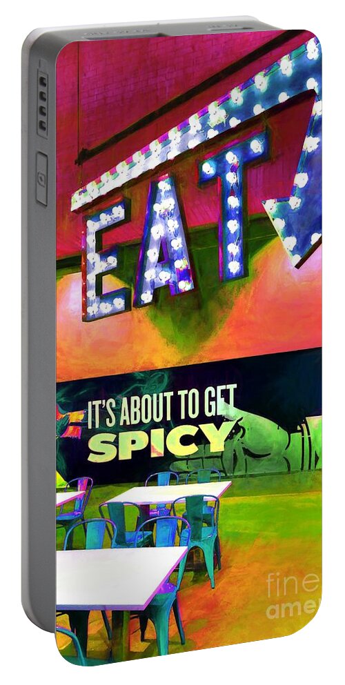 Mel Steinhauer Portable Battery Charger featuring the photograph Eat Spicy Food by Mel Steinhauer