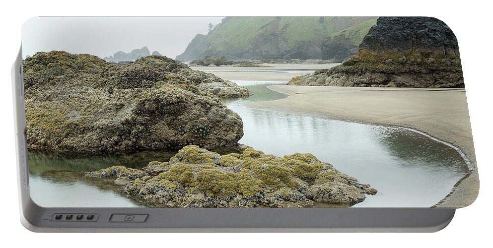 Ecola Portable Battery Charger featuring the photograph Ecola Tidepool by Tim Newton