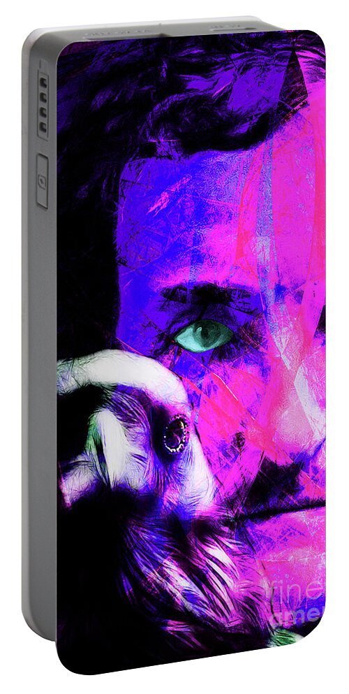 Wingsdomain Portable Battery Charger featuring the photograph Edgar Allan Poe The Eyes of The Ravens 20160430 v3 m88 by Wingsdomain Art and Photography