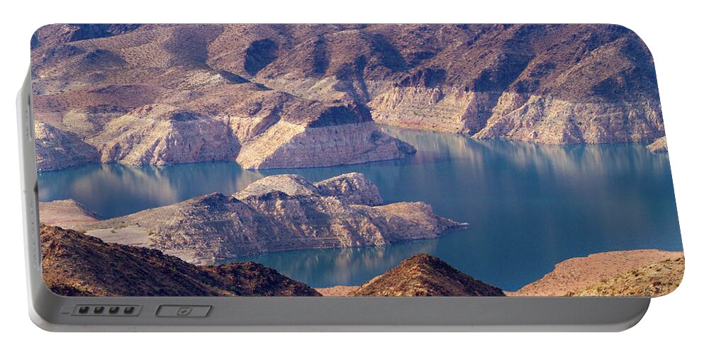 Edge Of Lake Mead Portable Battery Charger featuring the photograph Edge of Lake Mead by Bonnie Follett