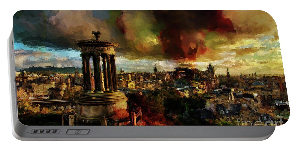 City Portable Battery Charger featuring the painting Edinburgh Scotland 01 by Gull G