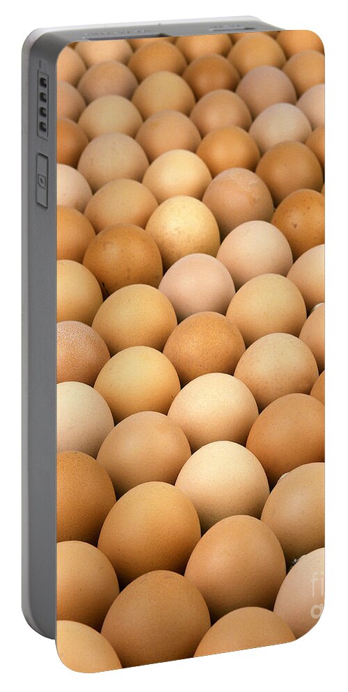 Cut Out Portable Battery Charger featuring the photograph Eggs At The Market by Gerard Lacz