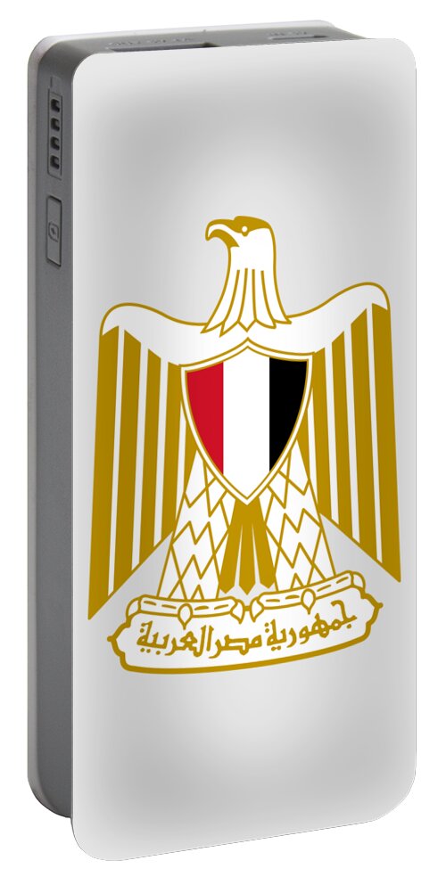 Egypt Portable Battery Charger featuring the drawing Egypt Coat of Arms by Movie Poster Prints