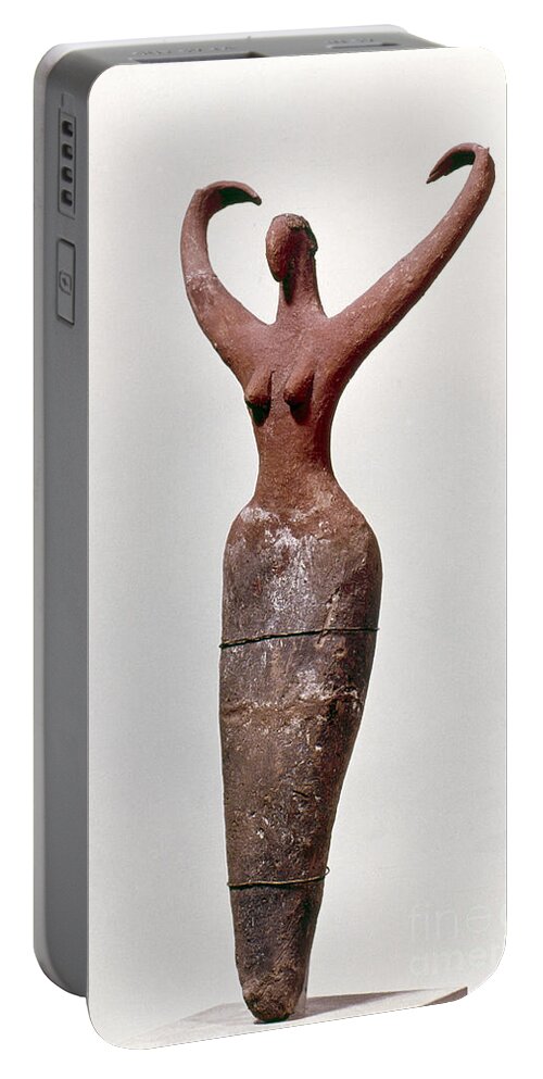 0 Dynasty Portable Battery Charger featuring the photograph Egyptian Figure by Granger