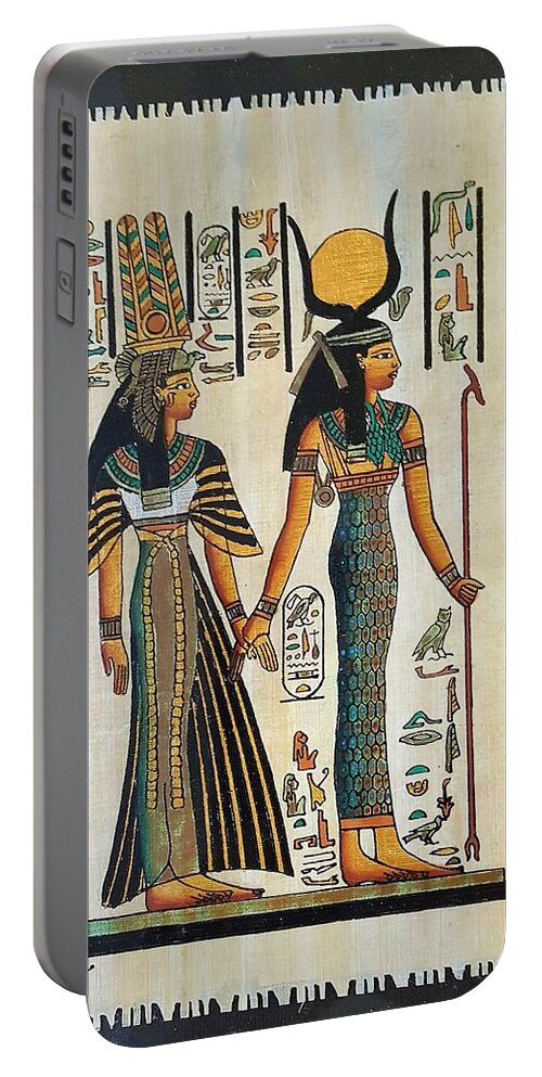 Temple Of Horus Portable Battery Charger featuring the photograph Egyptian Papyrus by Rob Hans