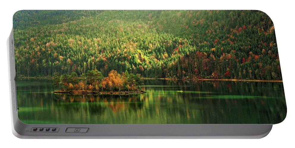 Lake Portable Battery Charger featuring the photograph Eibsee by Daniel Koglin